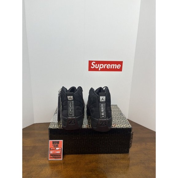 8.5W/7M Jordan 12 SP x A Ma Maniere “Black" DV6989-001 Black Maroon Basketball - Picture 5 of 13